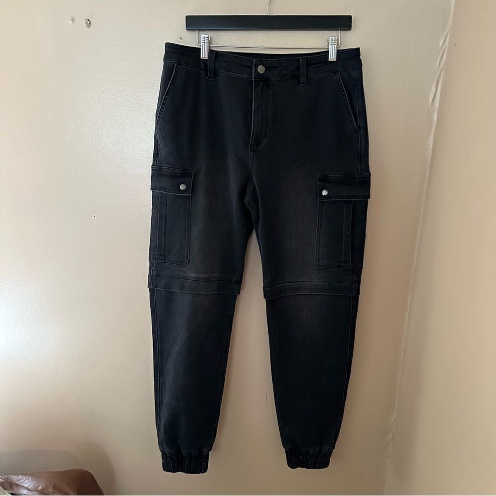 SER.O.YA mens JOHN RELAXED CARGO PANTS black stretch jeans Revolve 34 - Picture 11 of 16